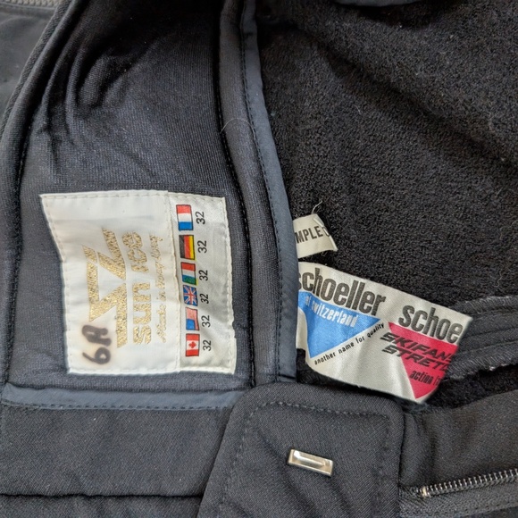 80s Sunice Snow Ski Pants Neon Vintage Retro Padded High Waisted - Picture 10 of 13